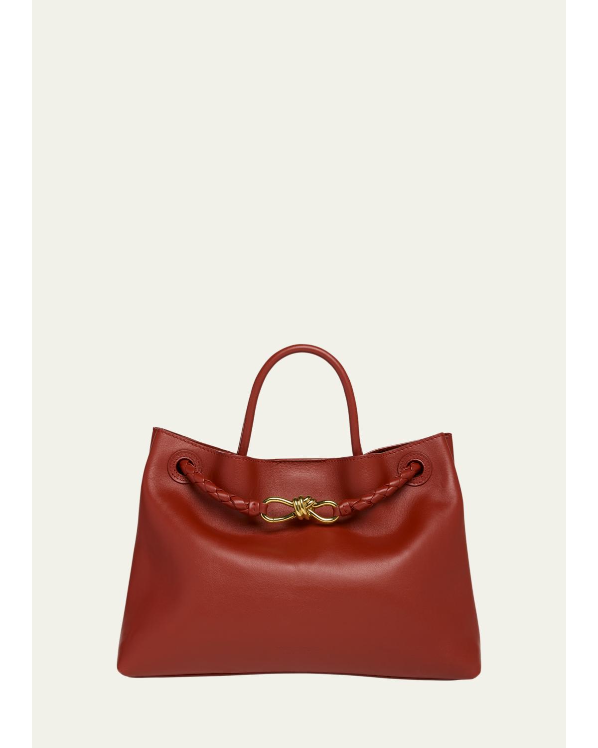 Medium Andiamo Leather Shoulder Bag