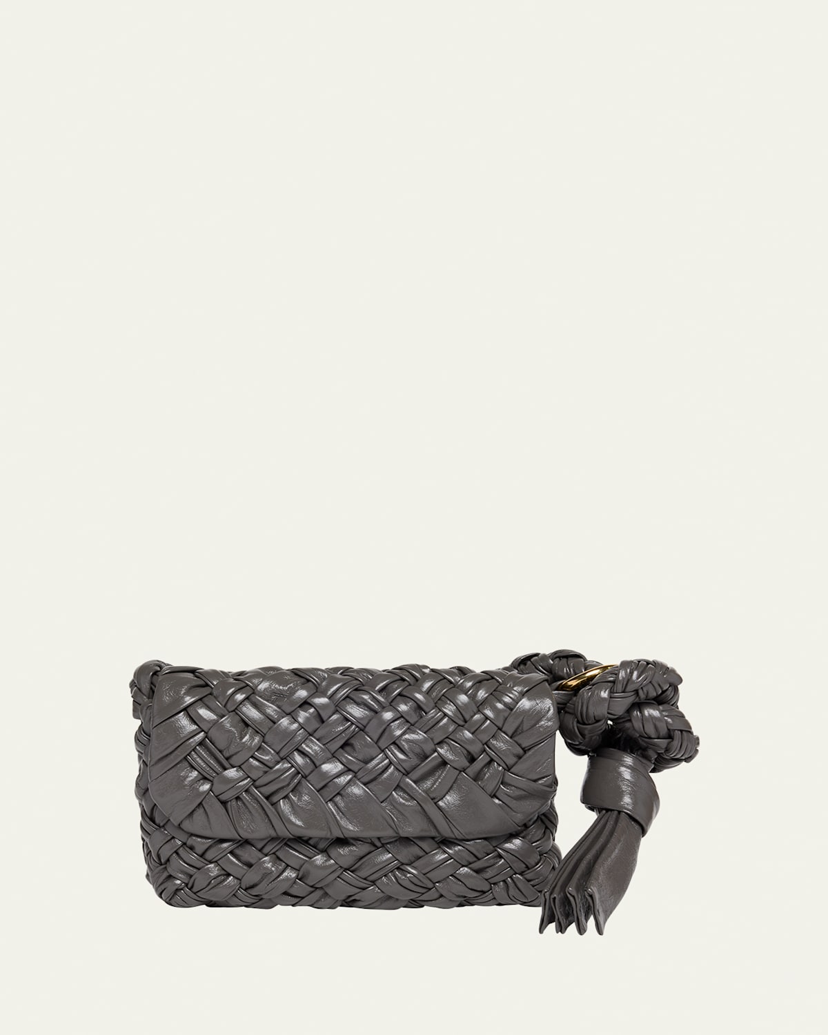 BOTTEGA VENETA SMALL KALIMERO LEATHER SHOULDER BAG 
