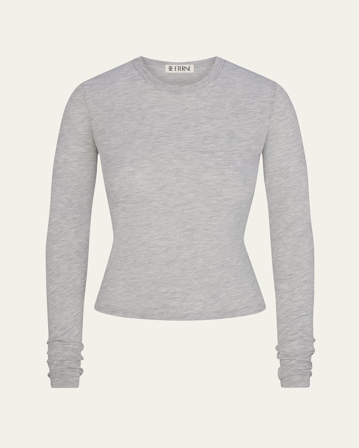 Eterne Fitted Crewneck Long-Sleeve T-Shirt