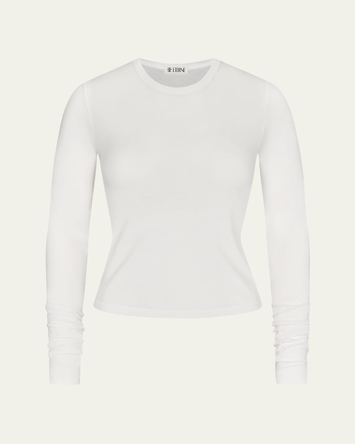 Eterne Fitted Crewneck Long-Sleeve T-Shirt