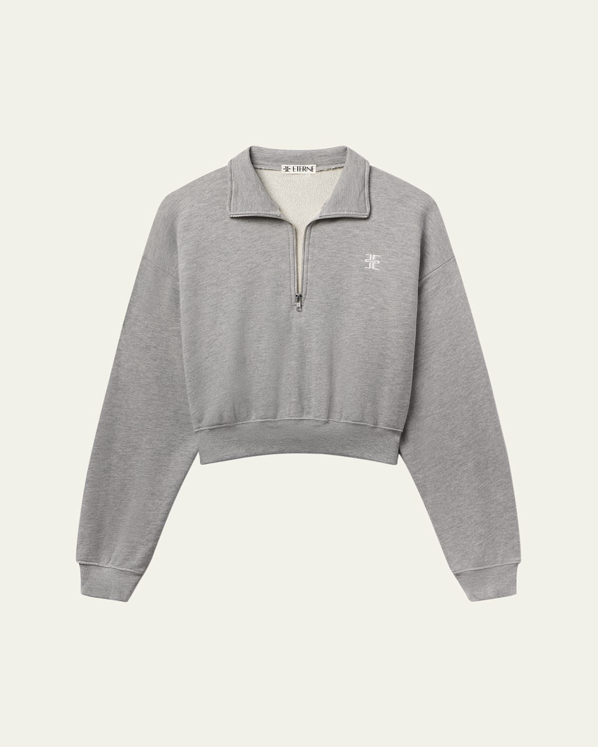 Eterne Cropped Half-Zip Sweatshirt