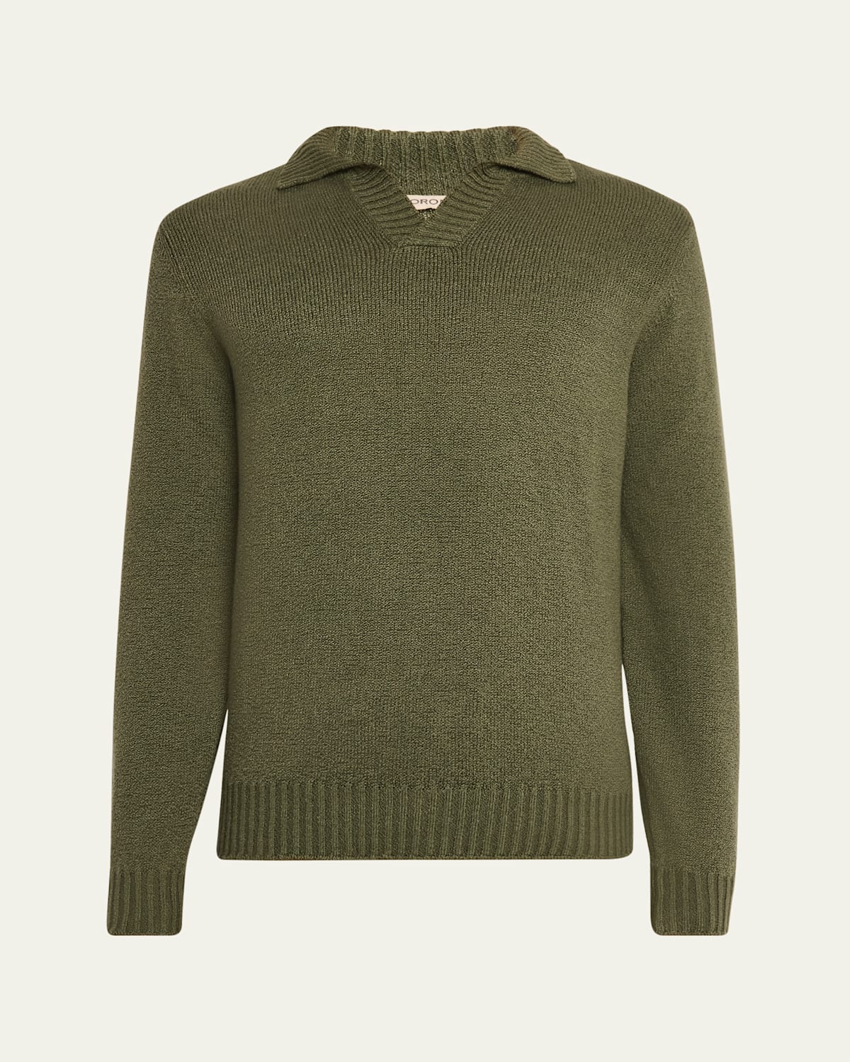 Men's Cotton Johnny Collar Polo Sweater