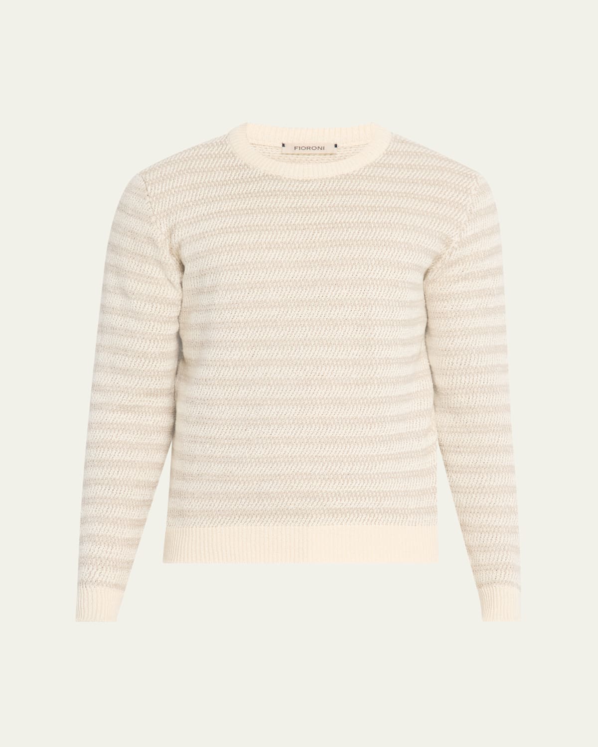Men's Cotton Stripe Crewneck Sweater