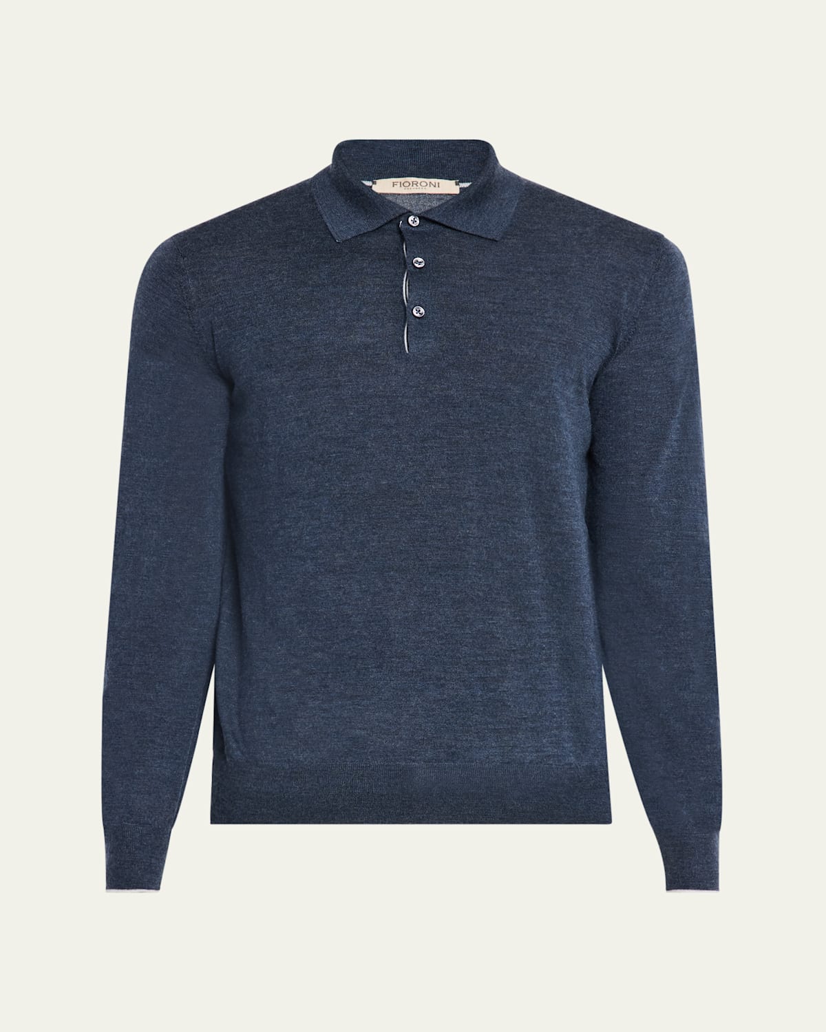 Men's Cashmere and Silk Polo Sweater