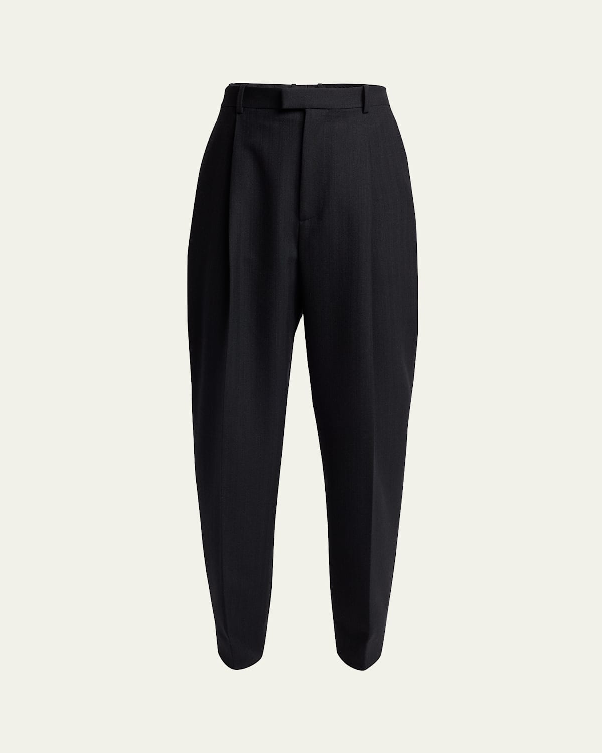 Bottega Veneta Men's Subtle Stripe Pleated Pants In Empirenero