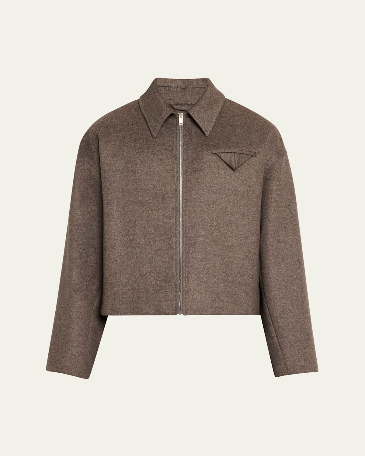 Men's Melange Wool-Cashmere Blouson Jacket