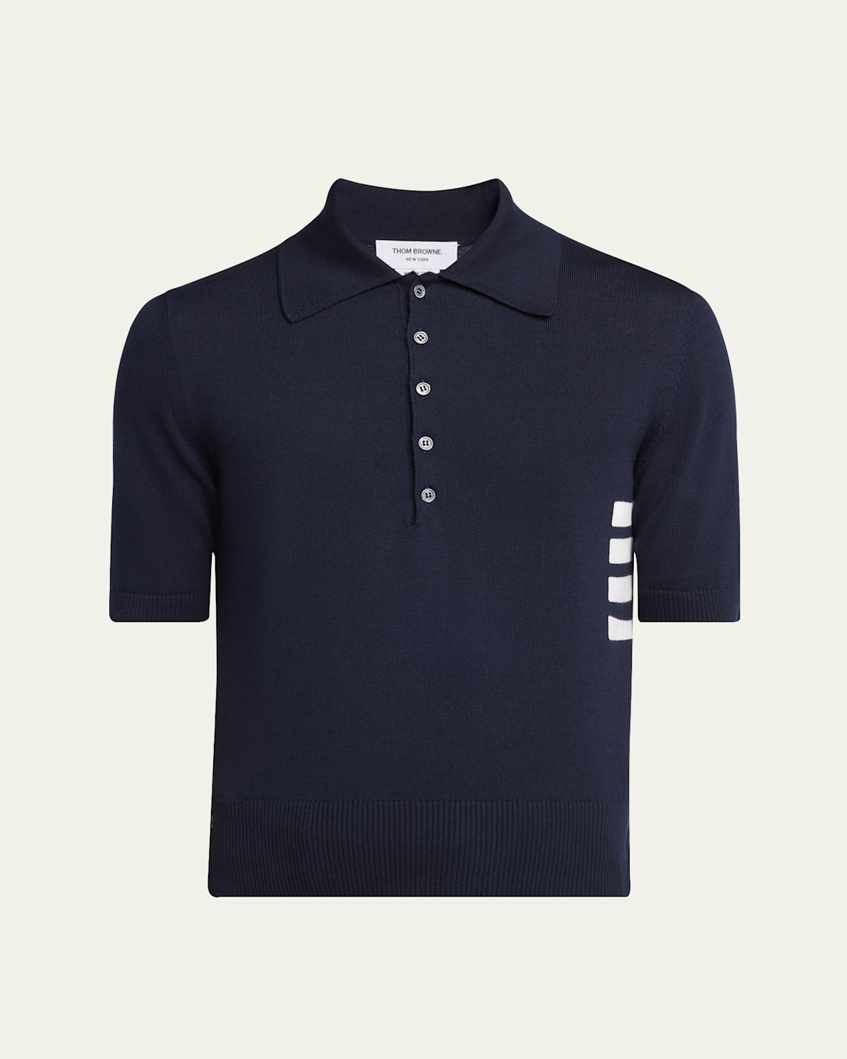 Thom Browne Milano Polo Shirt In Navy