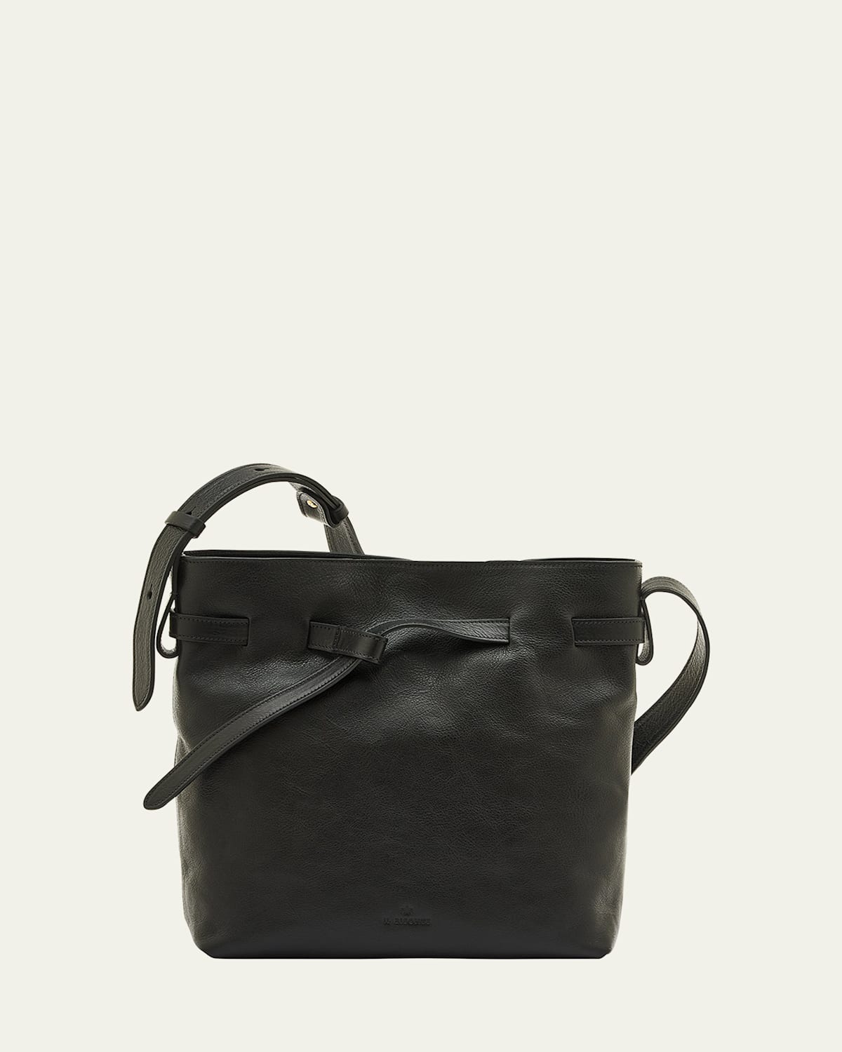 Il Bisonte Elisa Leather Bucket Bag In Black