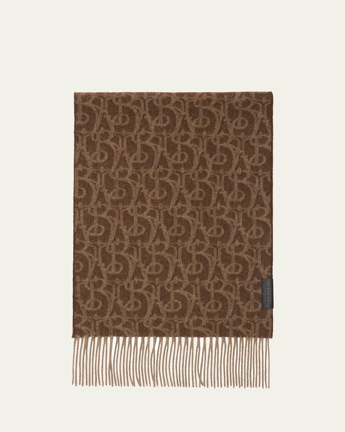 Burberry Men's B Charm Cashmere Scarf In Twig