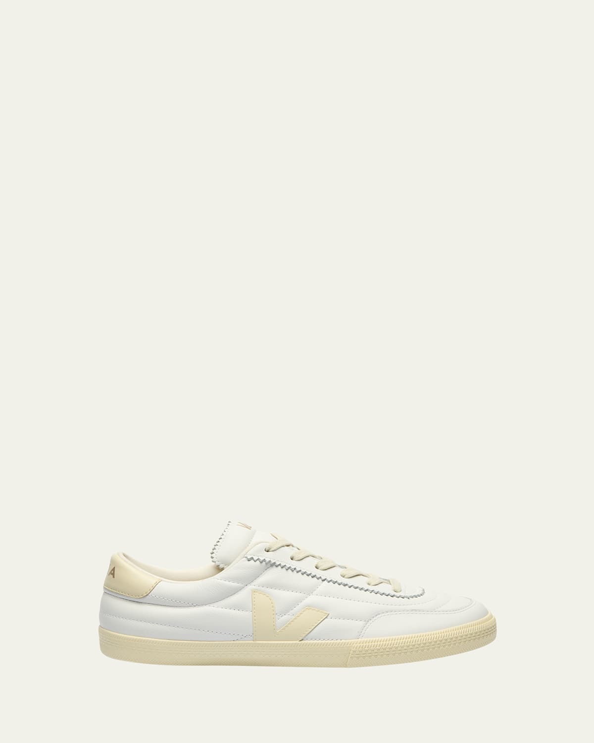 Shop Veja Panenka Bicolor Leather Sneakers In White Calcaire