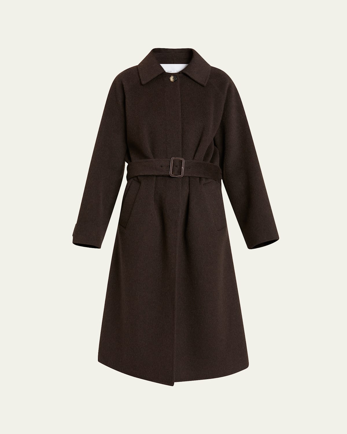 PROENZA SCHOULER WHITE LABEL JULIETTE LONG BRUSHED WOOL COAT 