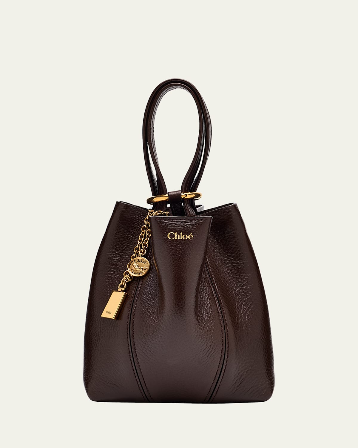 Chloé Spin Mini Tote Bag In Grained Calfskin