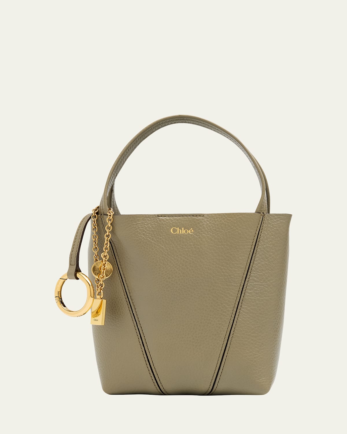 Chloé Spin Mini Tote Bag In Grained Calfskin