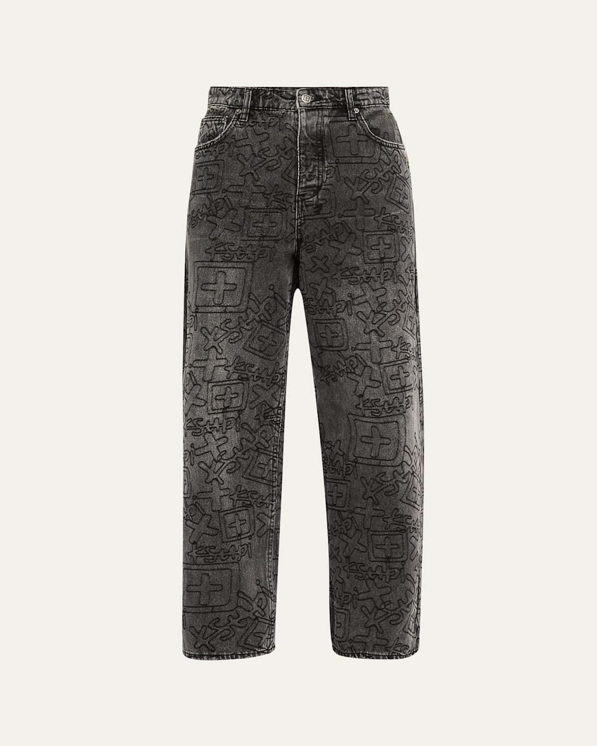 KSUBI MEN'S MAXX STENCIL STITCH JEANS 