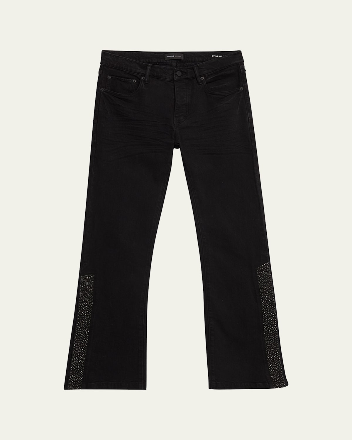 Men's Crystal Side-Snap Flare Jeans