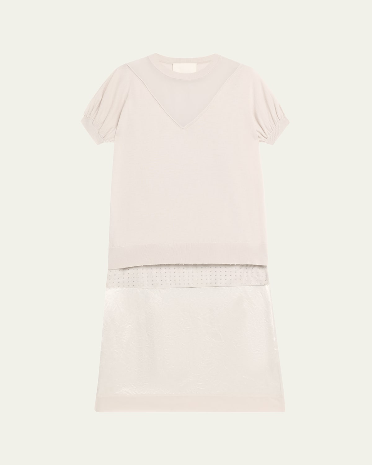 Shop 3.1 Phillip Lim Short-sleeve Multi-combo Midi Dress In Cloud