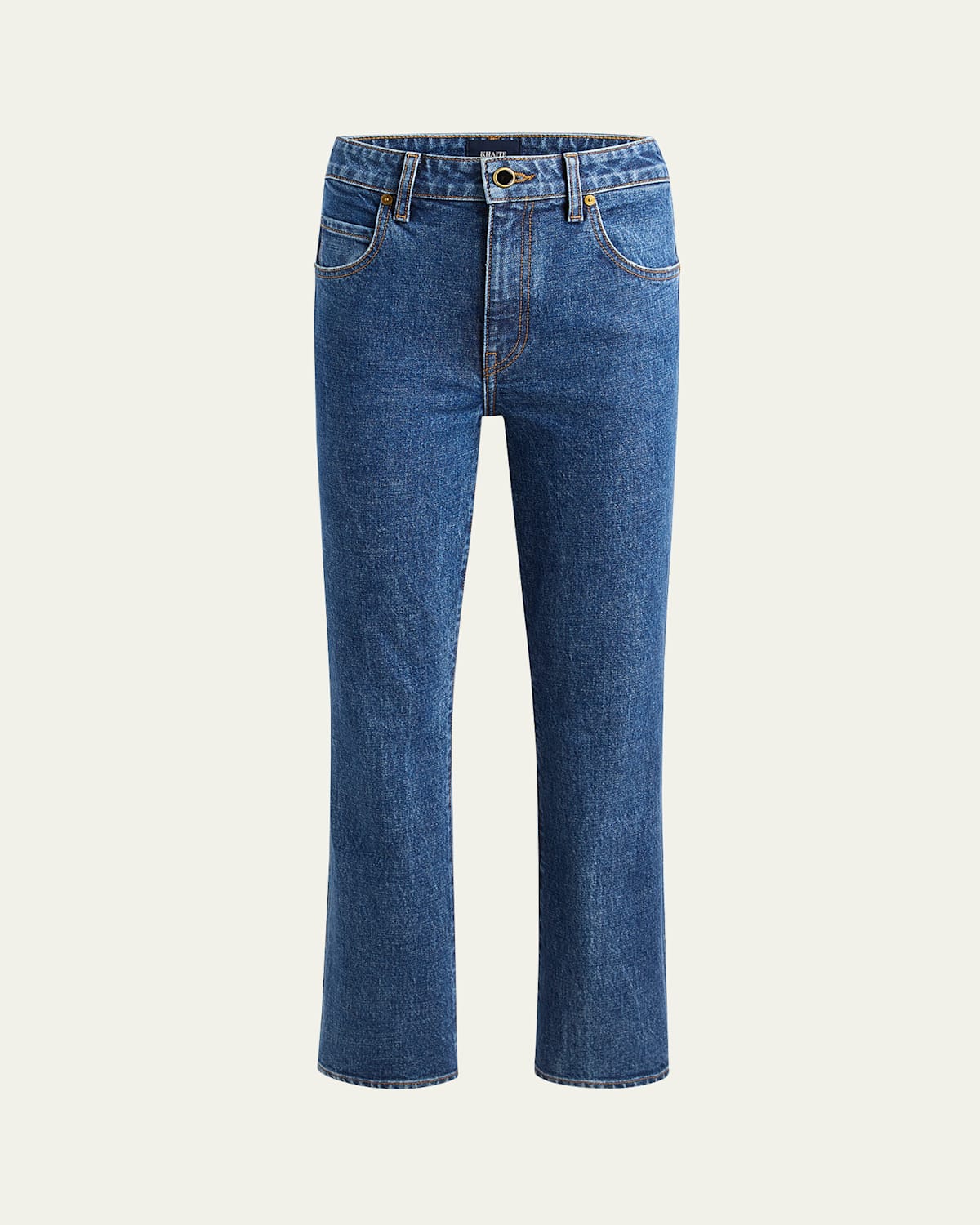 Khaite The Vivian Cropped Boot-cut Jeans In Boone