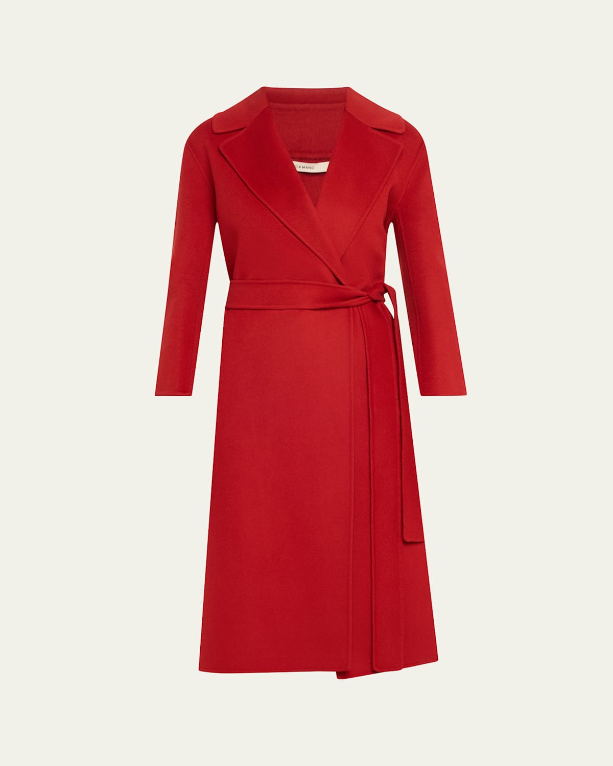 MAX MARA LIVIA BELTED WRAP WOOL COAT 