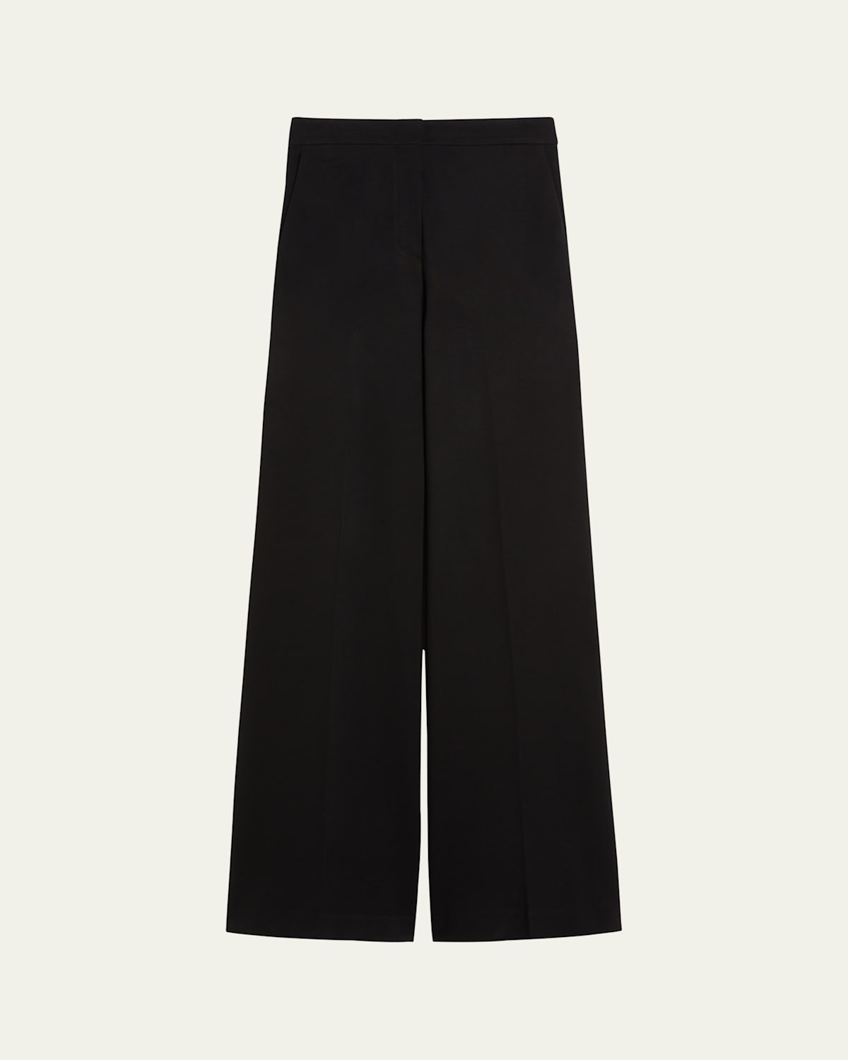 Shop Max Mara Circolo Wide Leg Jersey Trousers In Black