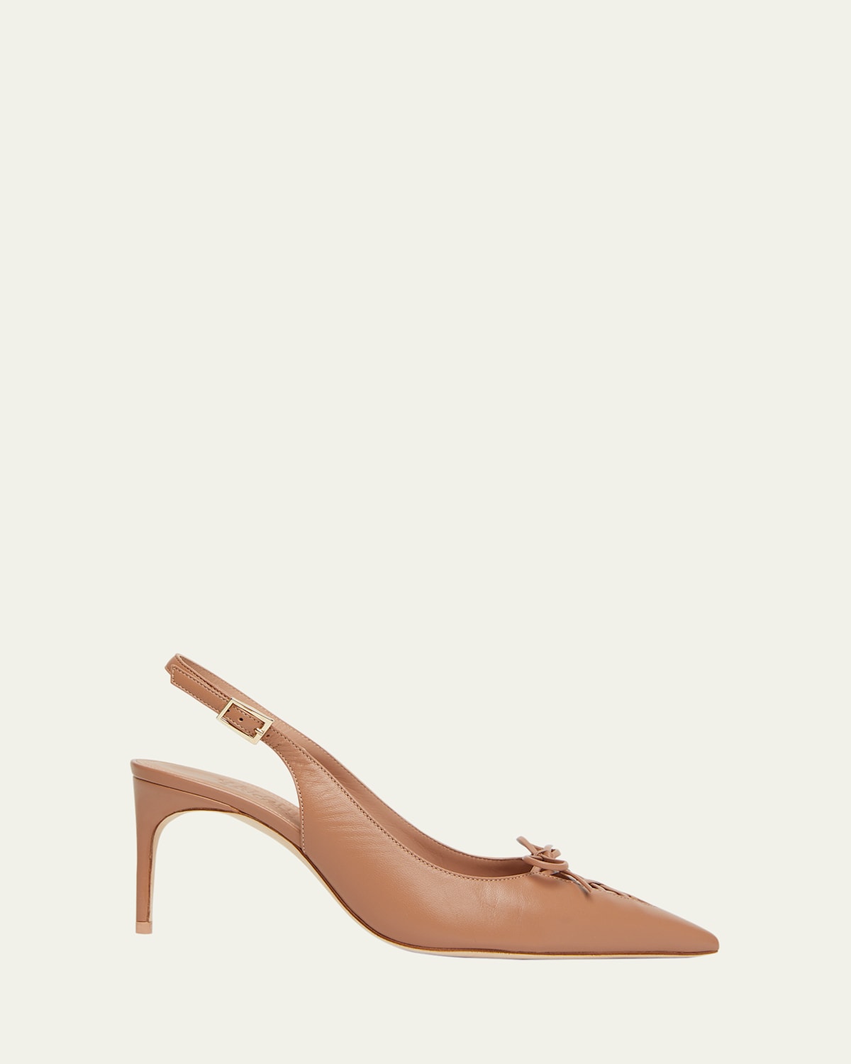 Malone Souliers Hedy Nappa Leather Pointed Slingback Pumps In Blush