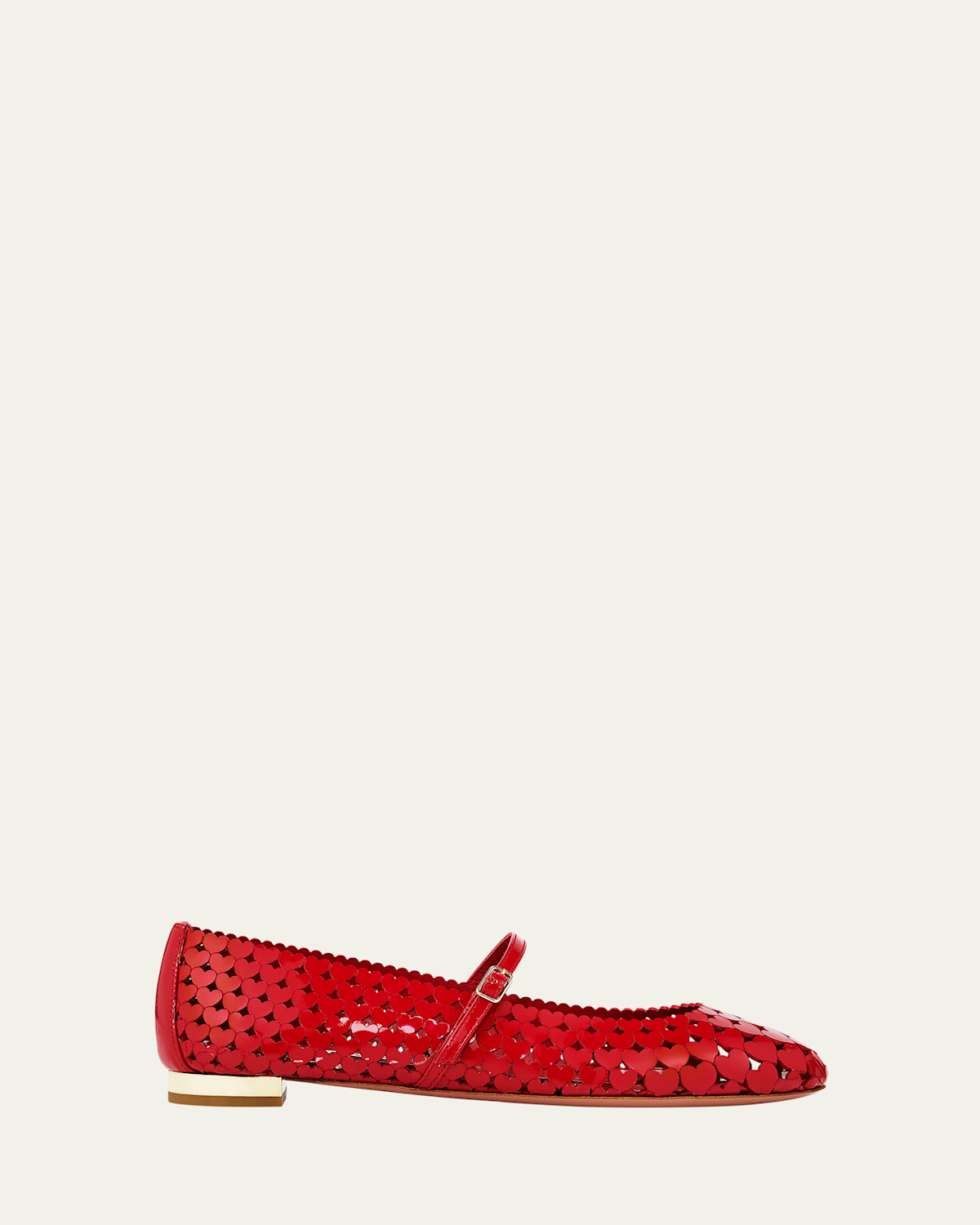 Aquazzura Amourose Mary Jane Ballerina Flats In Lipstick