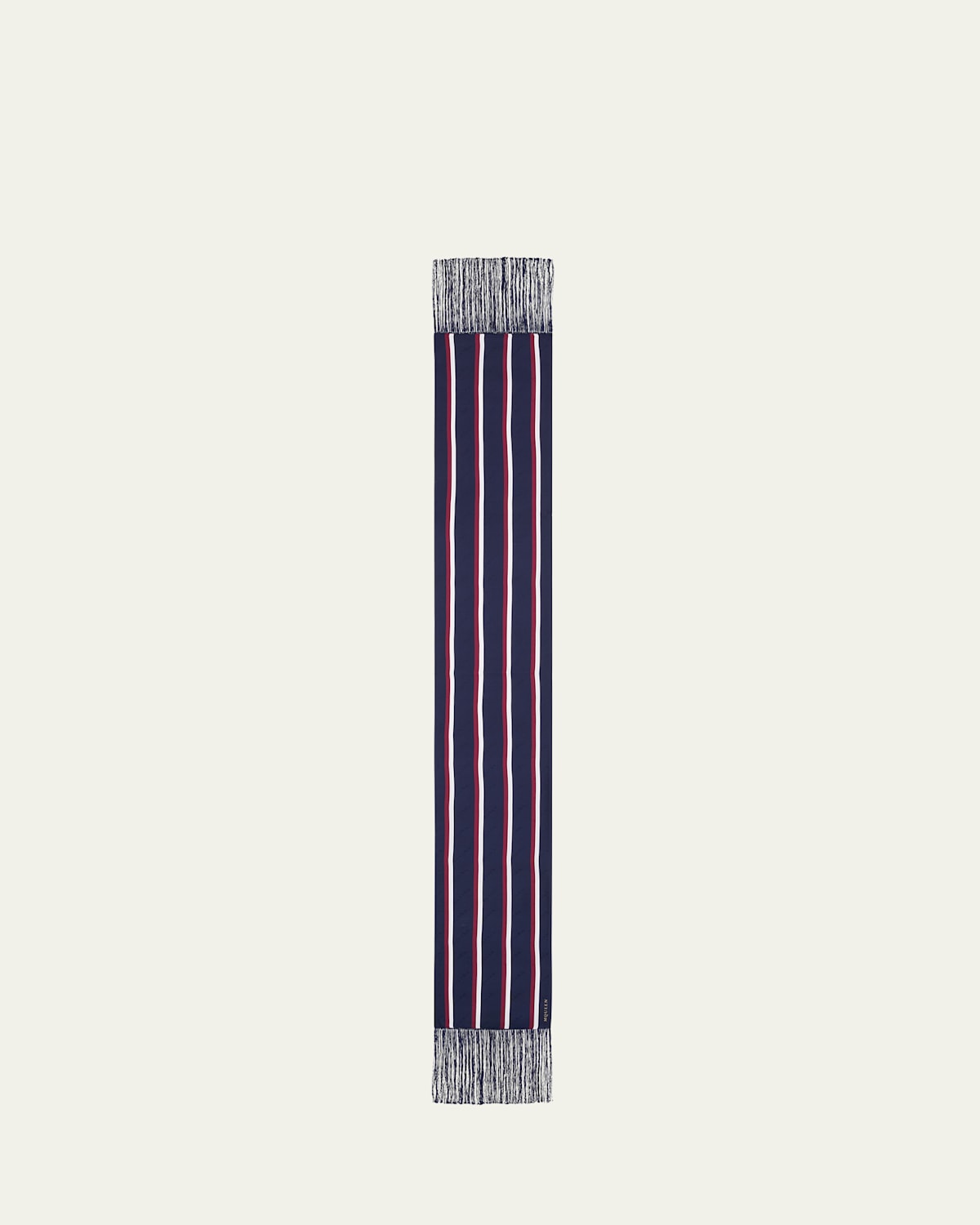 Twill Collegiate-Inspired Silk Scarf