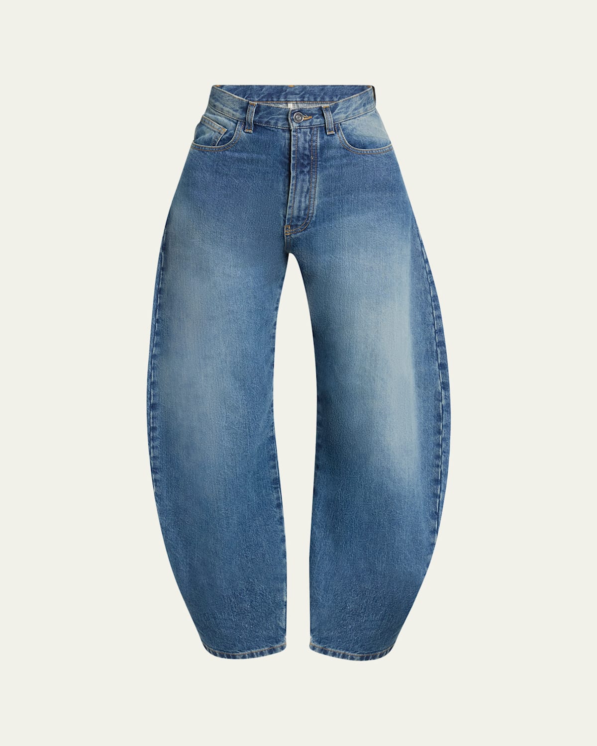 Mid-Rise Wide-Leg Barrel Jeans