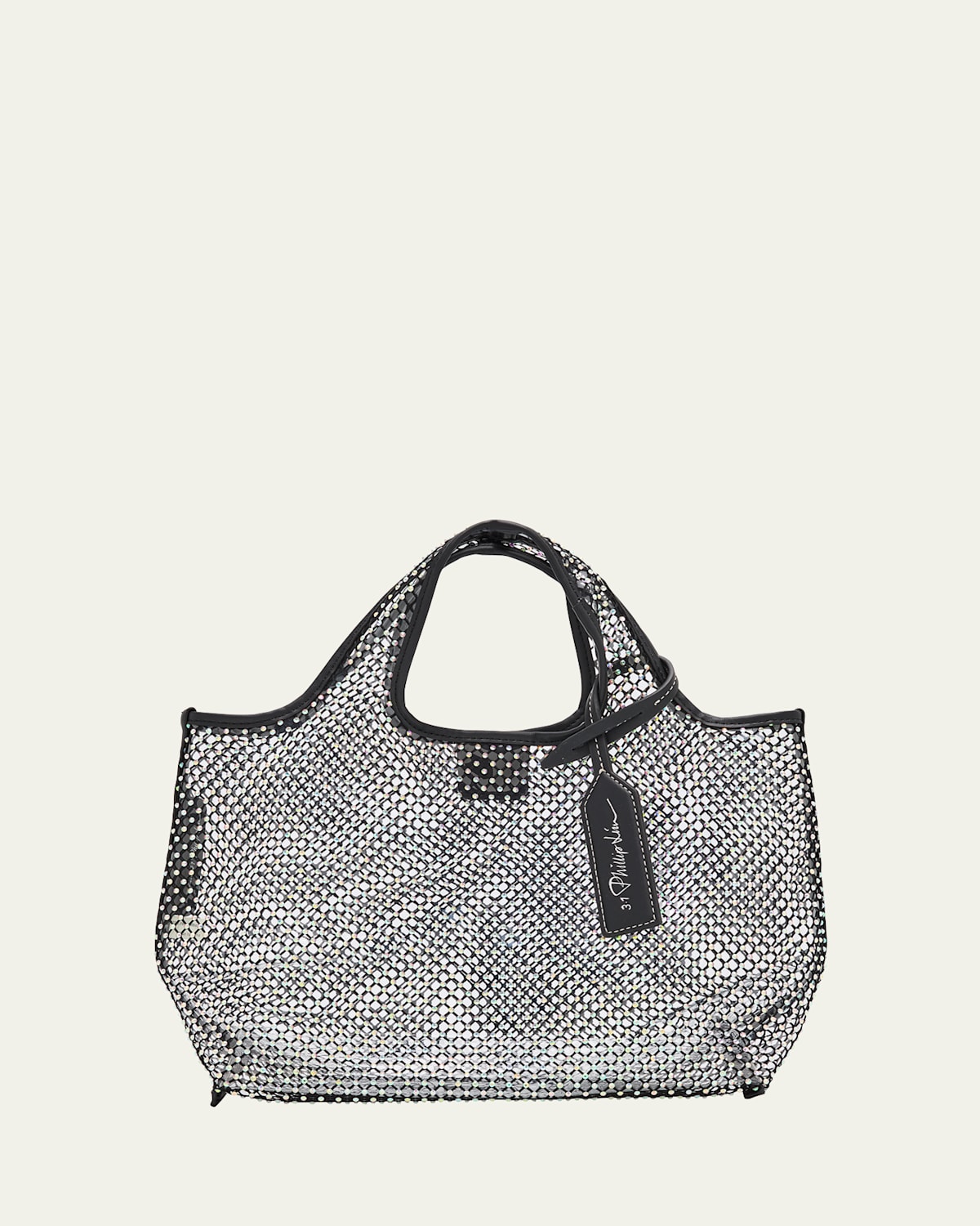 3.1 Phillip Lim Mini Mesh Crystal Market Tote Bag In Black