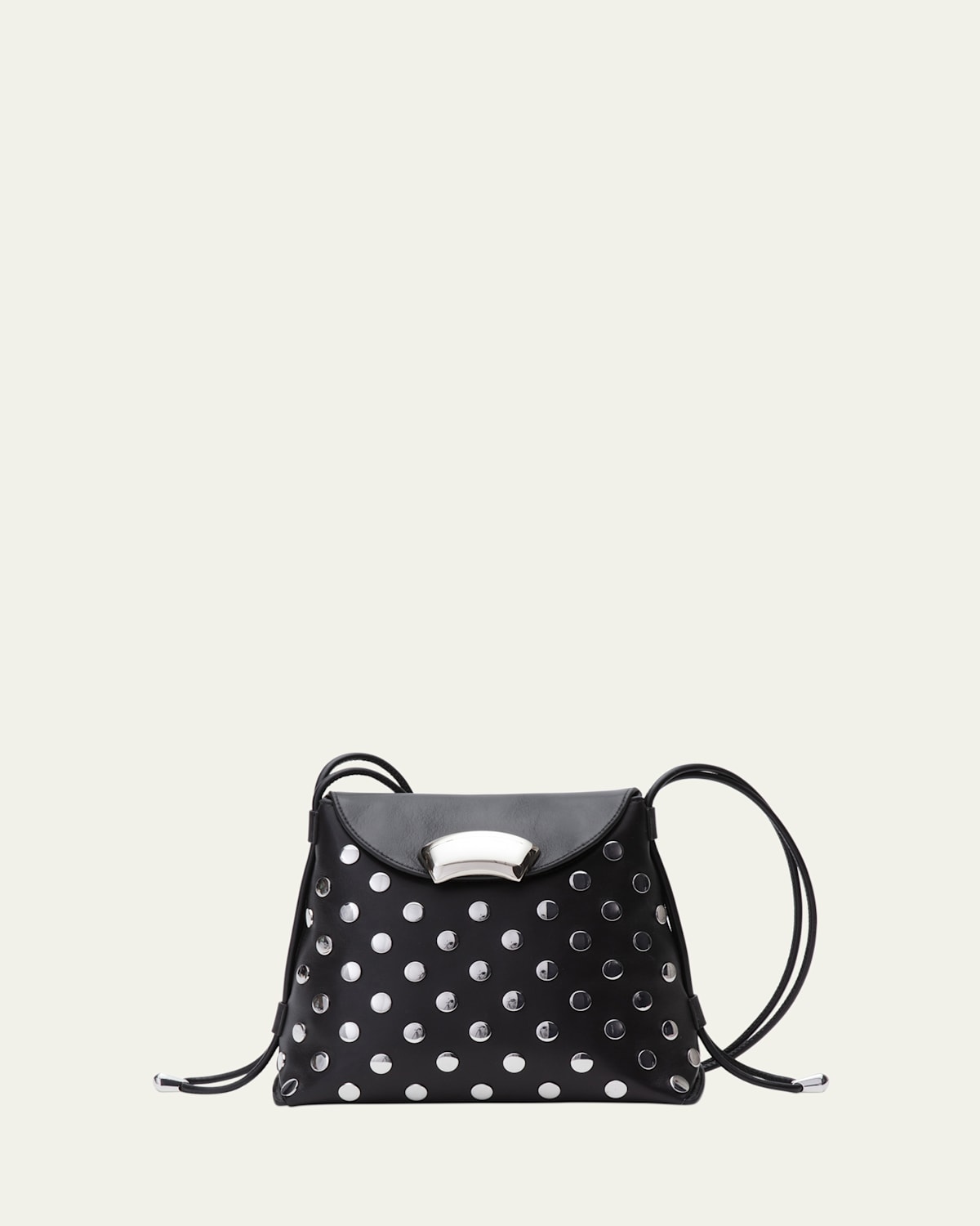 3.1 Phillip Lim Id Petite Soft Stud-embellished Shoulder Bag In Black