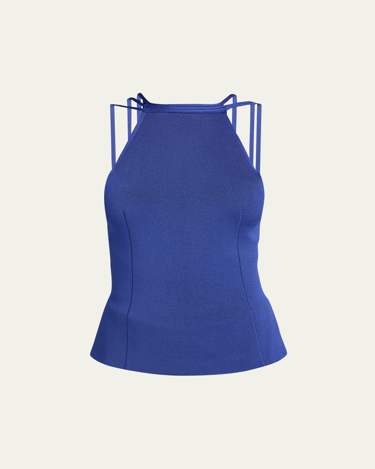 Giorgio Armani High-neck Strappy Tank Top In Blue