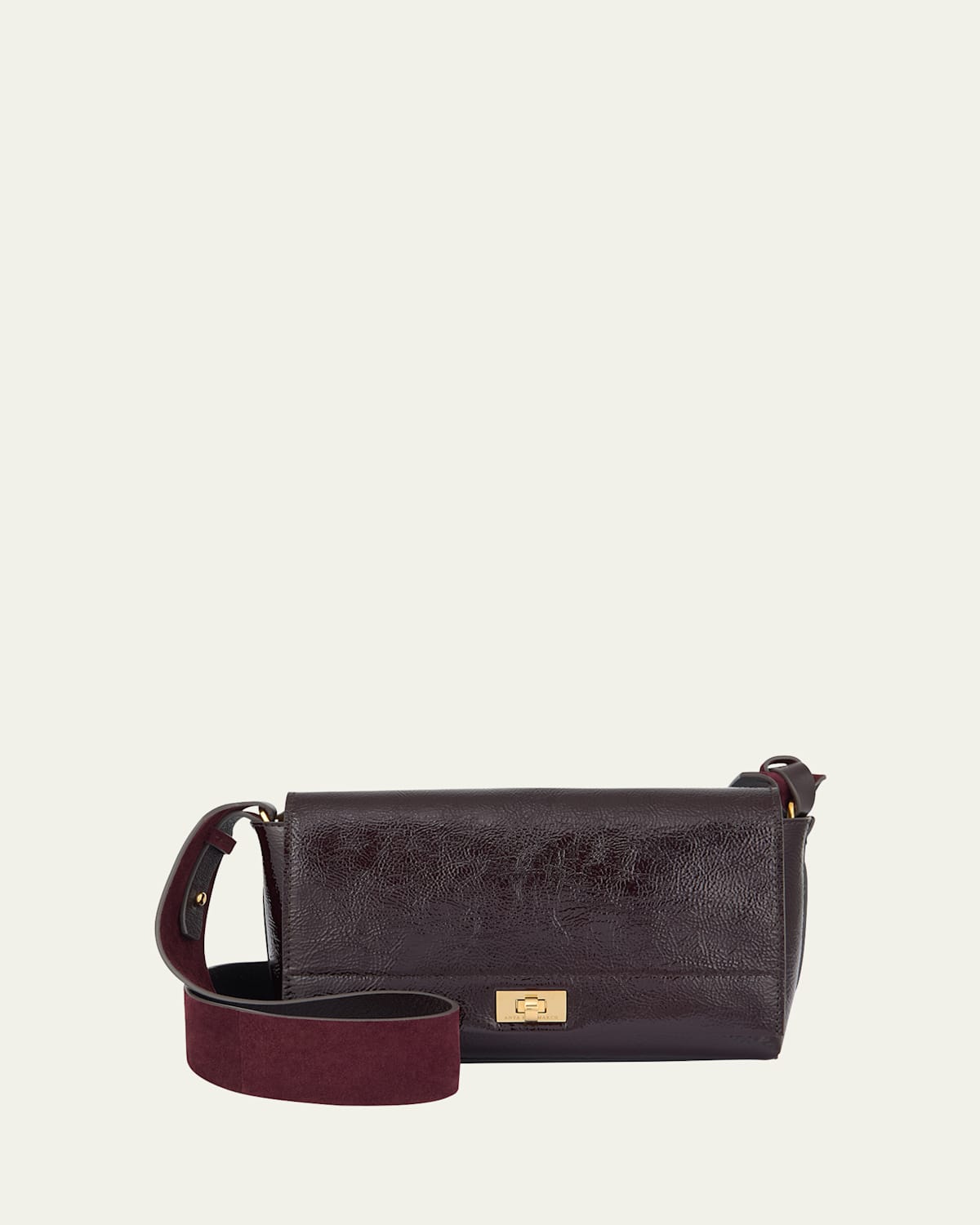 Anya Hindmarch Mortimer Flap Patent Leather Crossbody Bag