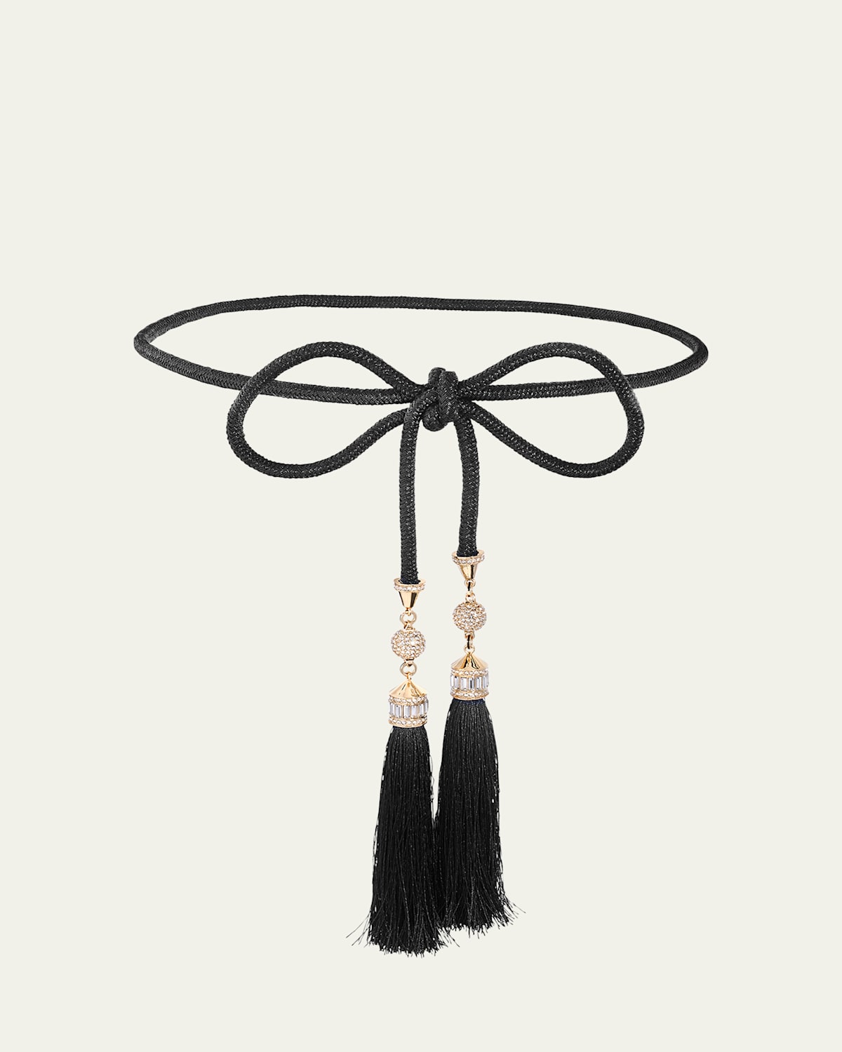 Tassel Crystal Skinny Belt