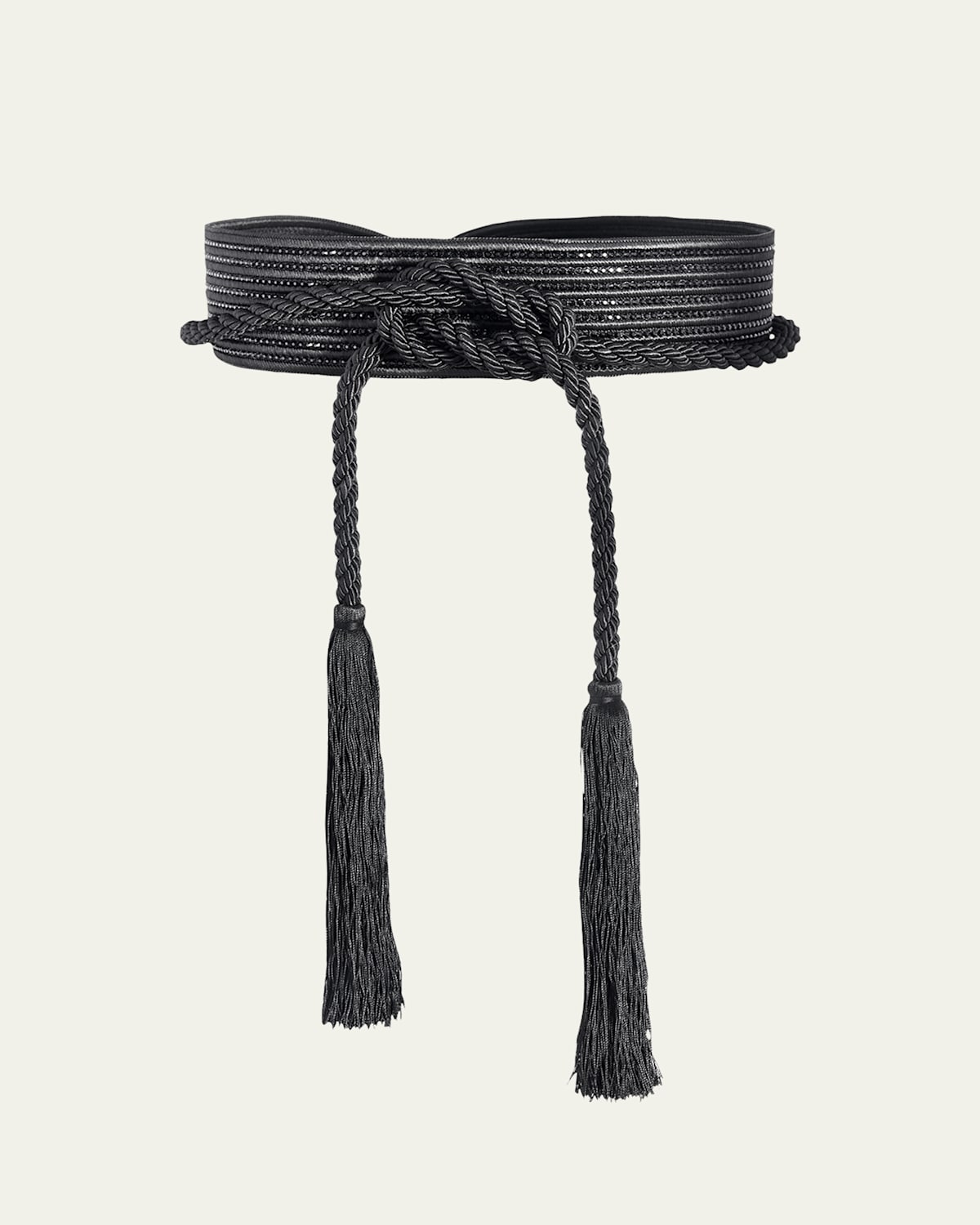 Corded Wrap Crystal Belt