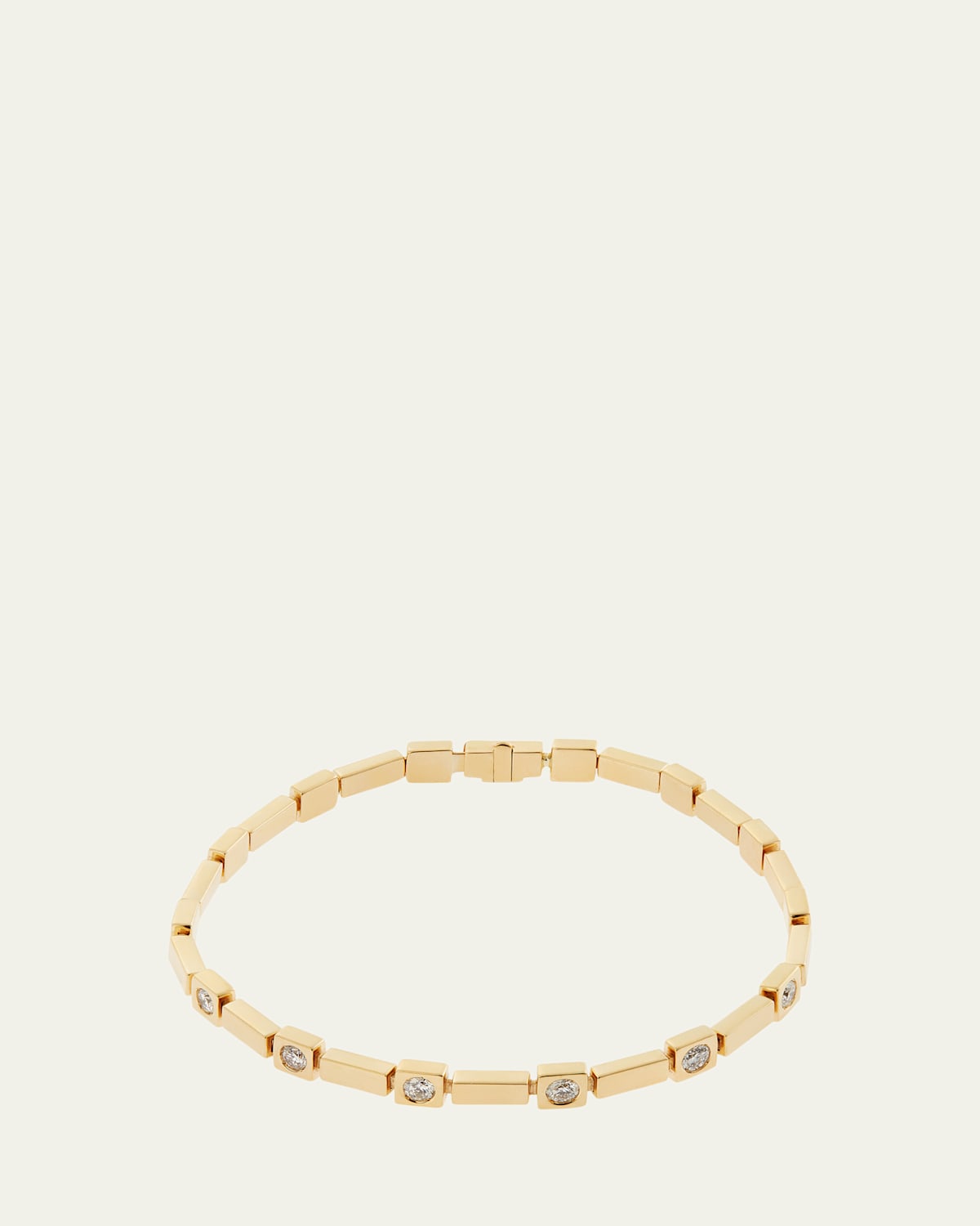 18K Yellow Gold Stepping Tiles Bracelet with Diamonds