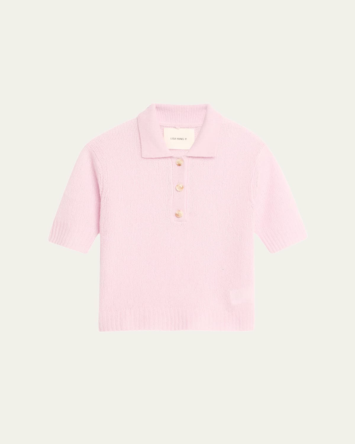 Lisa Yang Masy Cashmere Polo Sweater In Dahlia
