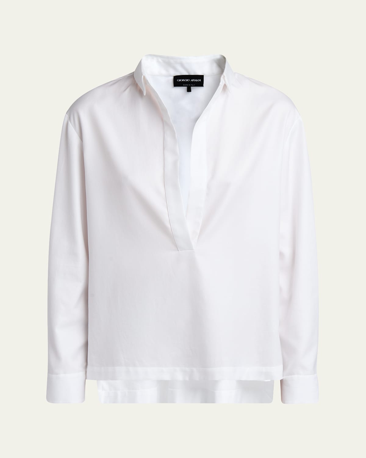 Giorgio Armani Casual Shirts In Solid White