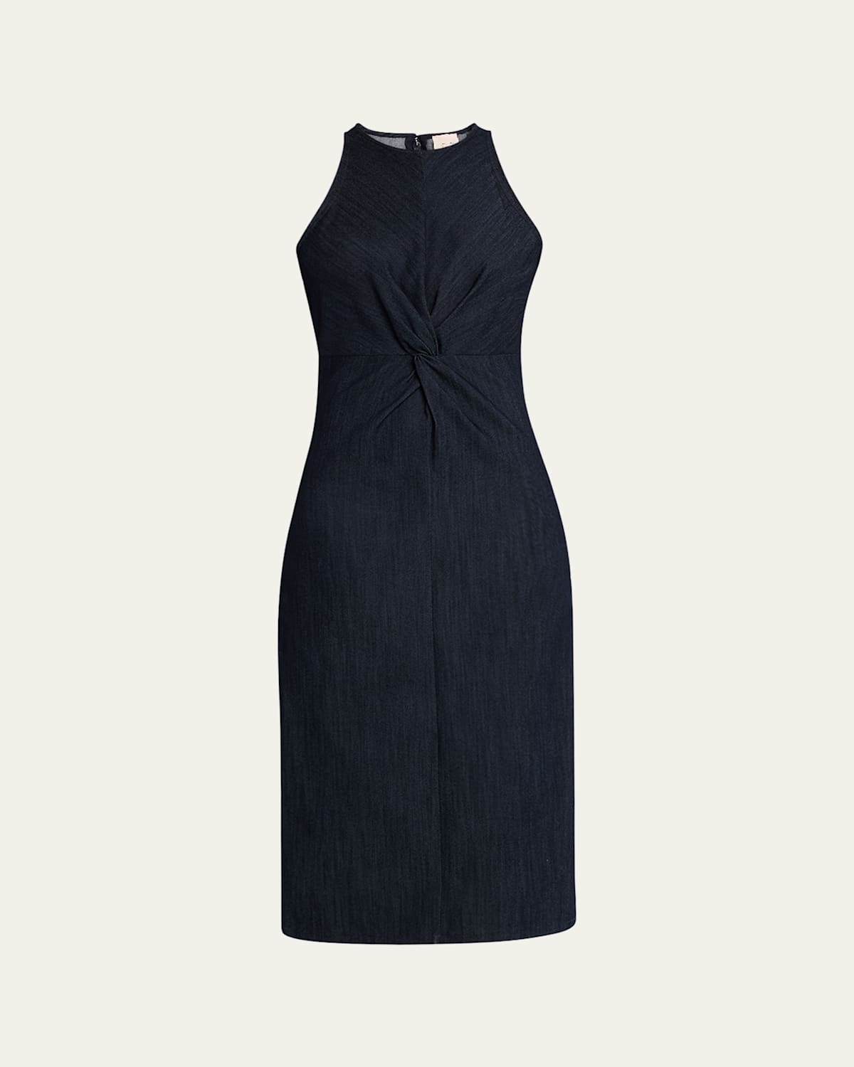 CINQ À SEPT CLARA TWIST-FRONT MIDI DRESS 