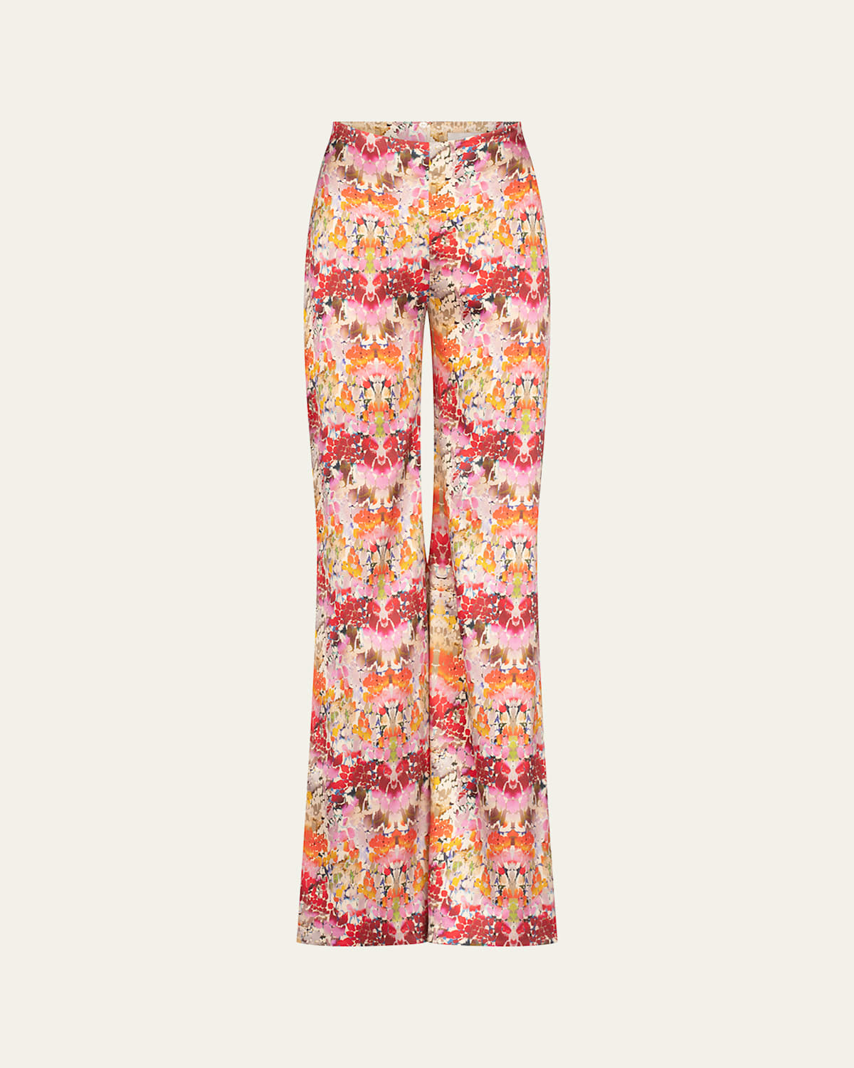 Andie Abstract Wide Leg Silk Pants