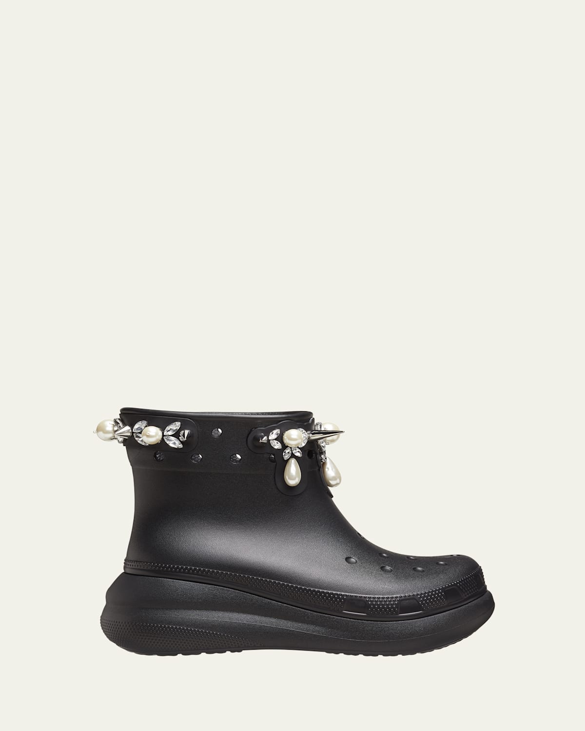 Simone Rocha x Crocs x Crocs Embellished Crush Ankle Boots
