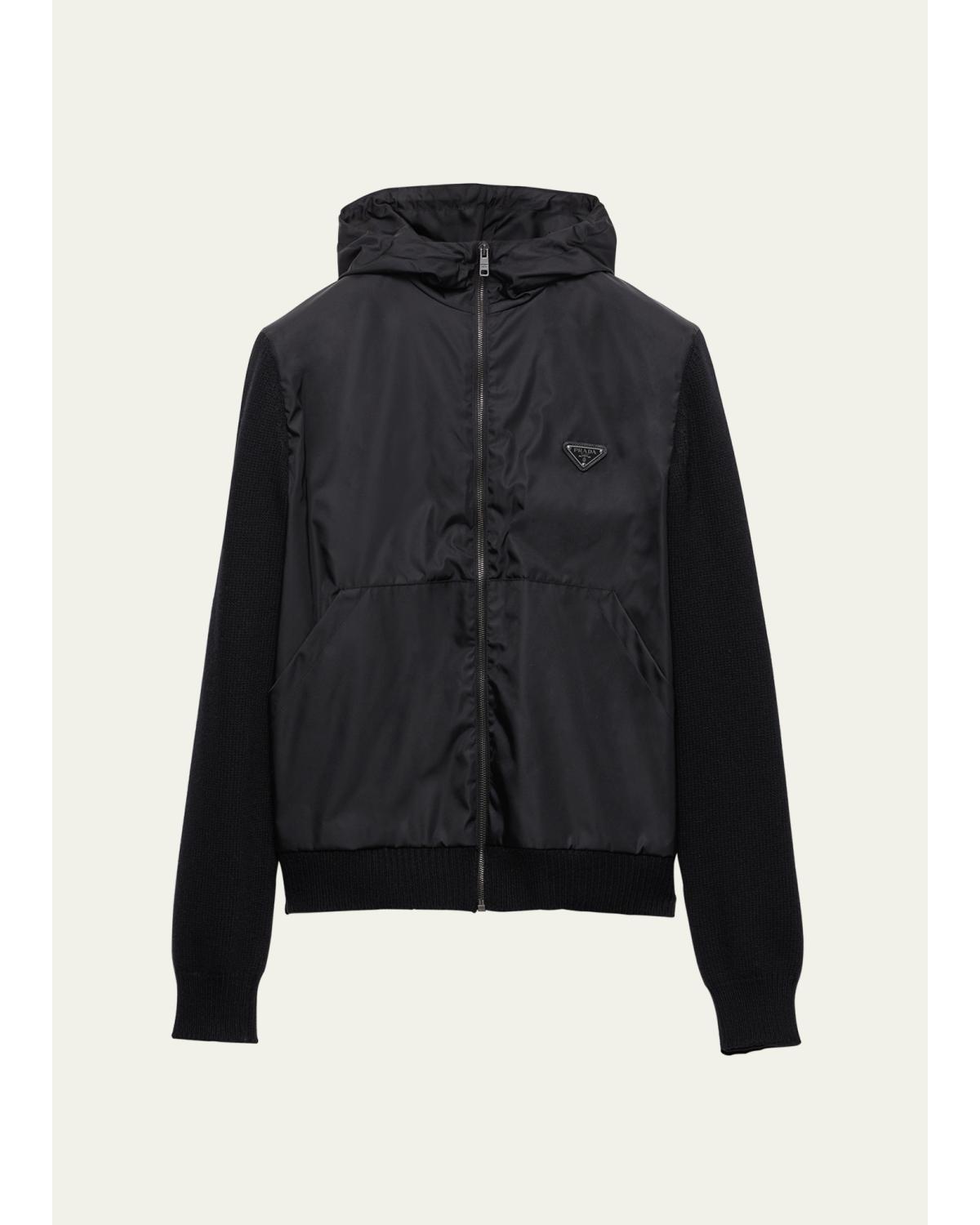 Men'S Cashmere-Wool Hooded Sweater