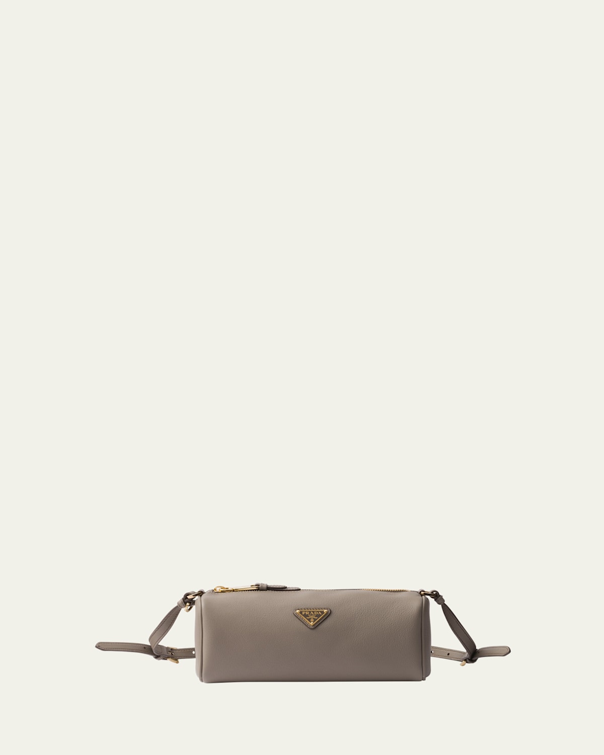 Prada Soft Grain Leather Shoulder Bag In F0572 Argilla