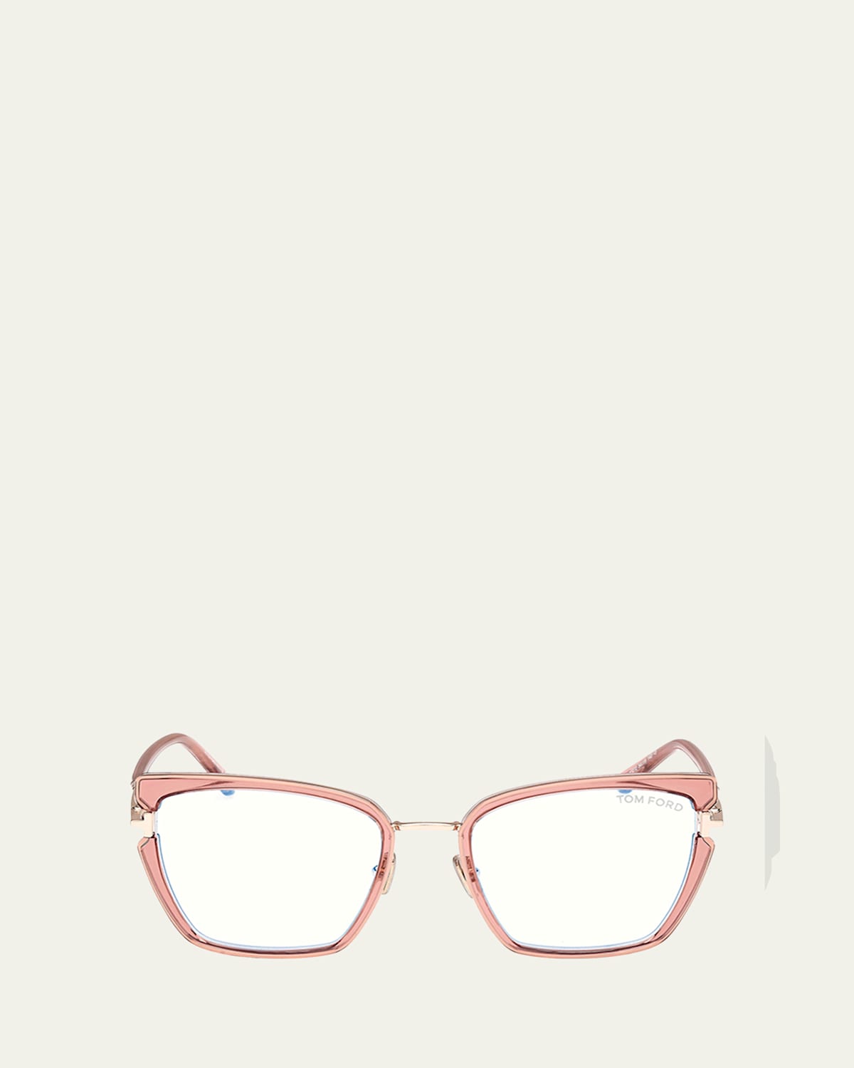 Shop Tom Ford Acetate Butterfly Optical Glasses