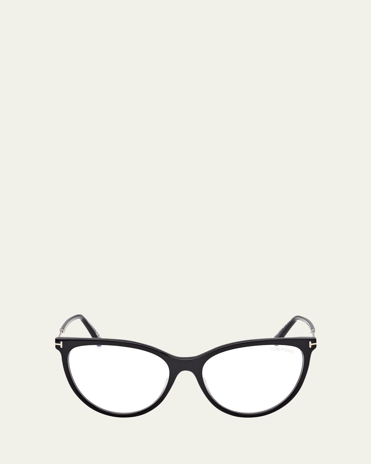 Tom Ford Blue Light Blocking Cat-eye Glasses In Black