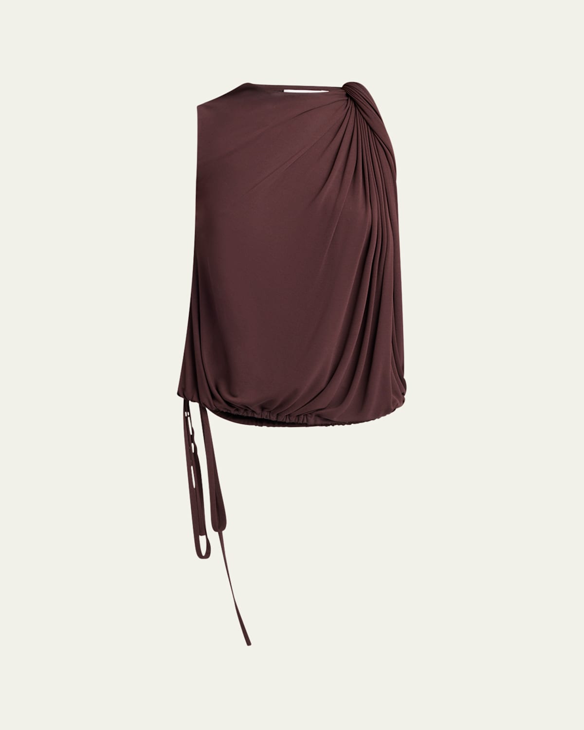 ALEXANDER MCQUEEN TWIST DRAPED JERSEY TOP