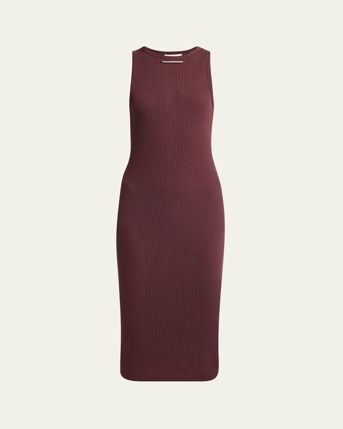 Alexander Mcqueen Ribbed Tank Body-con Midi Dress In Pale Lilac
