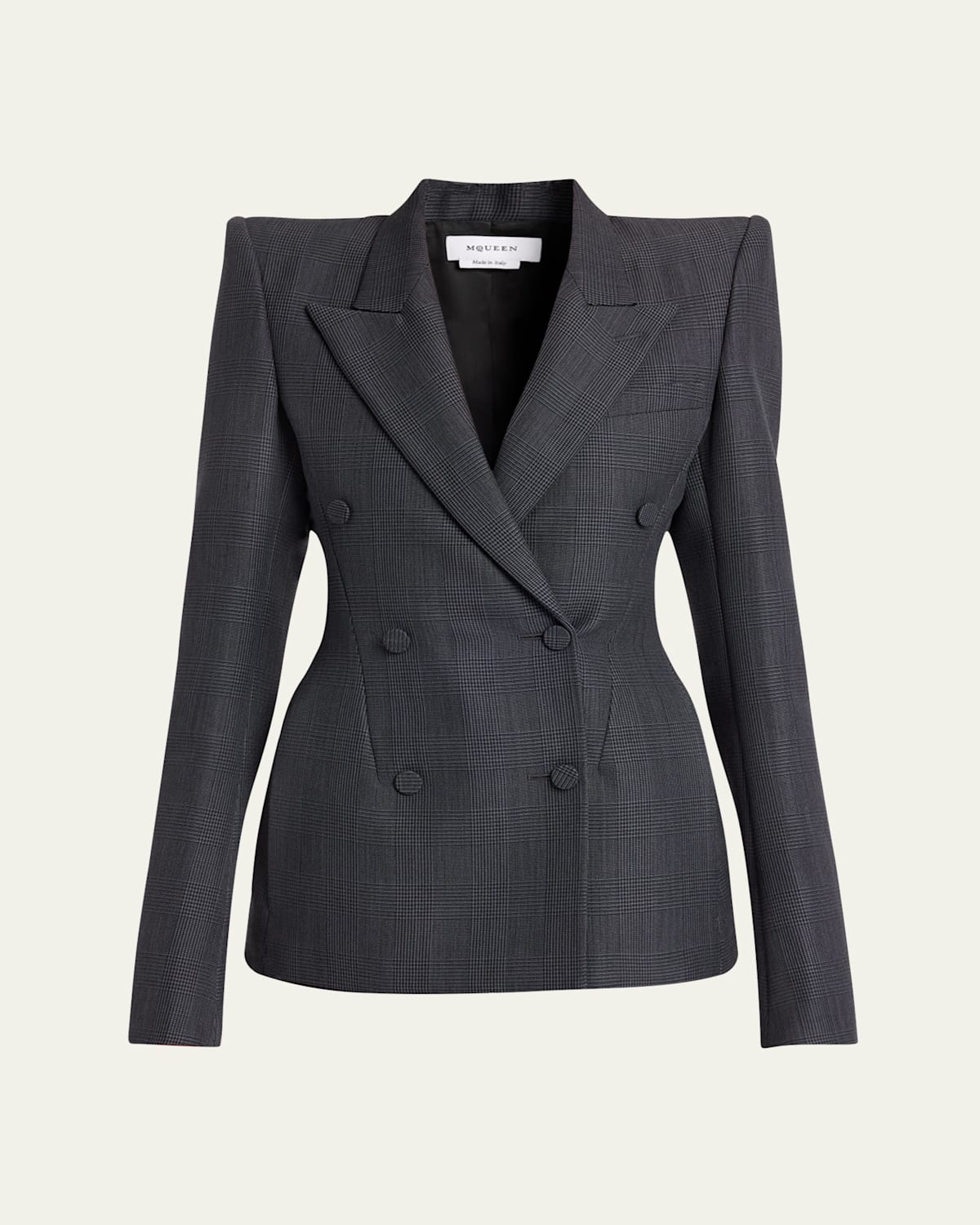 Alexander Mcqueen Crossed Blazer In Dark Grey