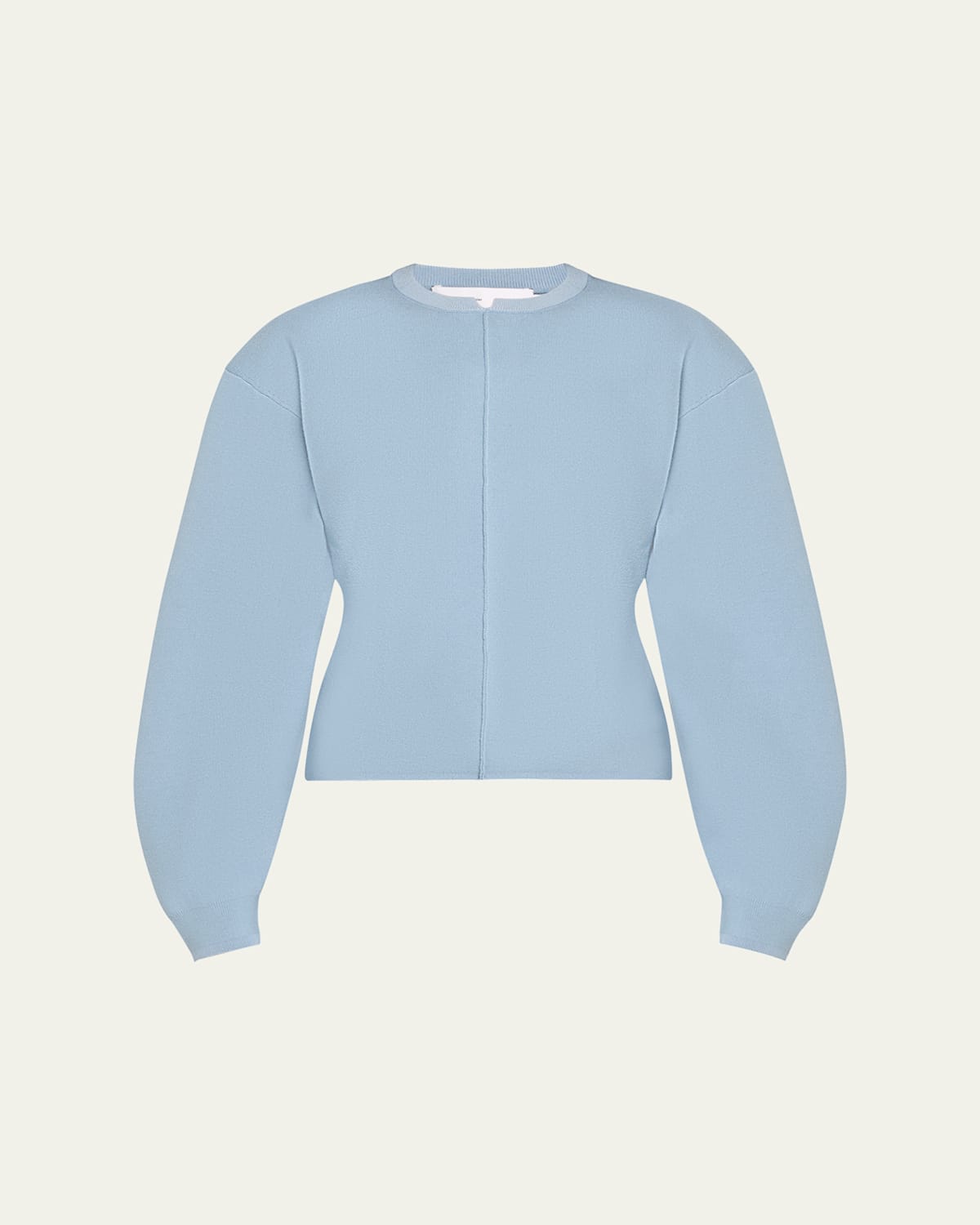 Shop Proenza Schouler White Label Carolina Crewneck Souffle Knit Sweater In Lark Blue