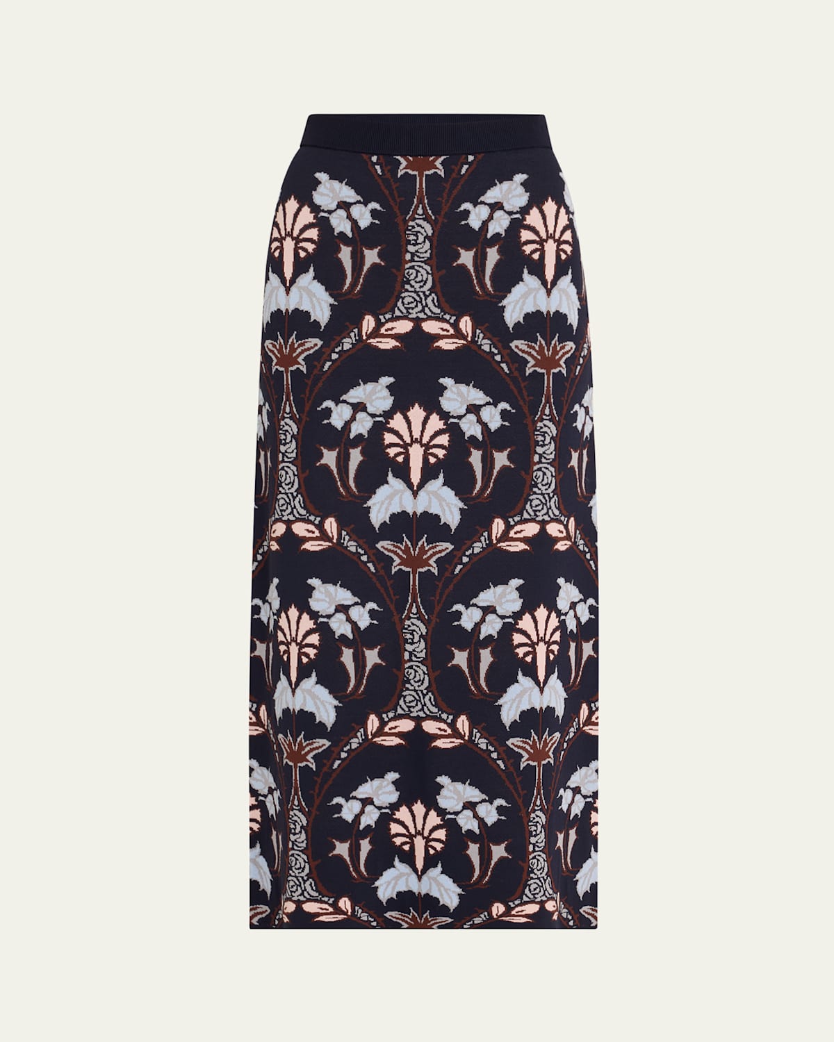 Cara Cara Lillian Jacquard Knit Pencil Skirt In Arcada Navy