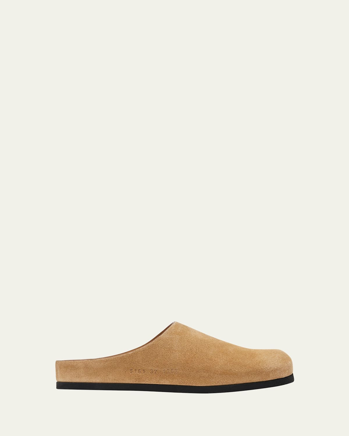 Common Projects Calf Suede Slipper Clogs In Tan
