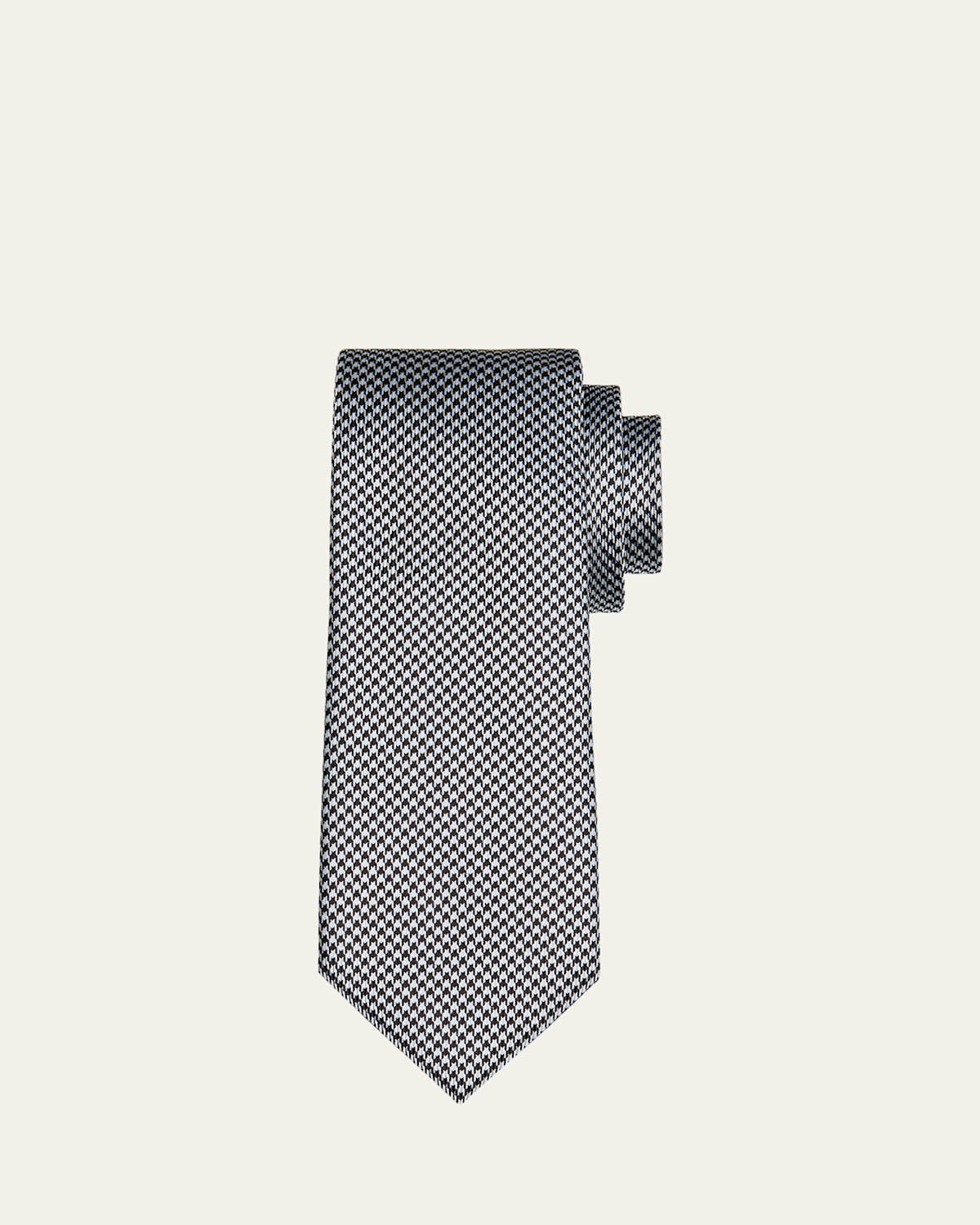 Tom Ford Men's Houndstooth Mulberry Silk Tie In Blue Multi